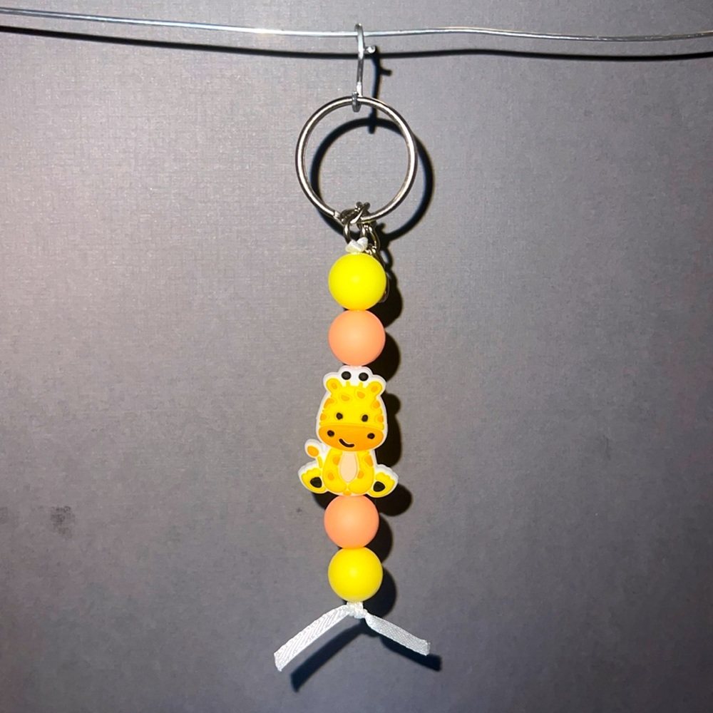 Handmade Giraffe Ribbon Keychain